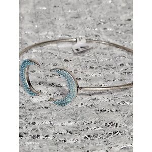 Free People Silver Armband with Blue Crescent Charm